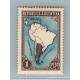 ARGENTINA 1935 GJ 760 ESTAMPILLA NUEVA CON GOMA MAPA CON LIMITES U$ 25